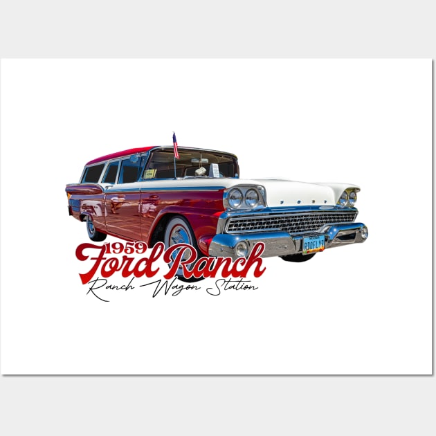 1959 Ford Ranch Station Wagon Wall Art by Gestalt Imagery